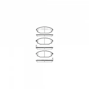 Комплект гальмівних колодок, дискові гальма TRISCAN 8110 43009 для MITSUBISHI HYUNDAI - Фото 1