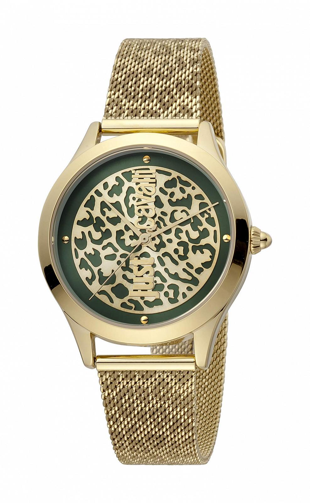 Часы Just Cavalli JC1L170M0065 женские аналоговые цифровые кварцевые с золотым ремешком, разноцветные, модерн, фото №1