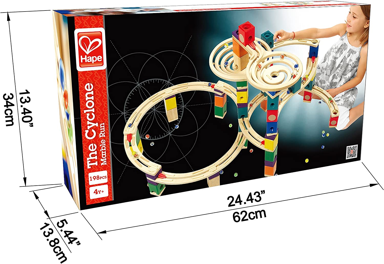 Конструктор-лабиринт Hape Quadrilla Wood Marble Award The Cyclone, фото №6