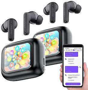 Набор из 2 AI наушников-переводчиков реального времени и внутриканальных наушников, 135 языков, ANC - Фото 1