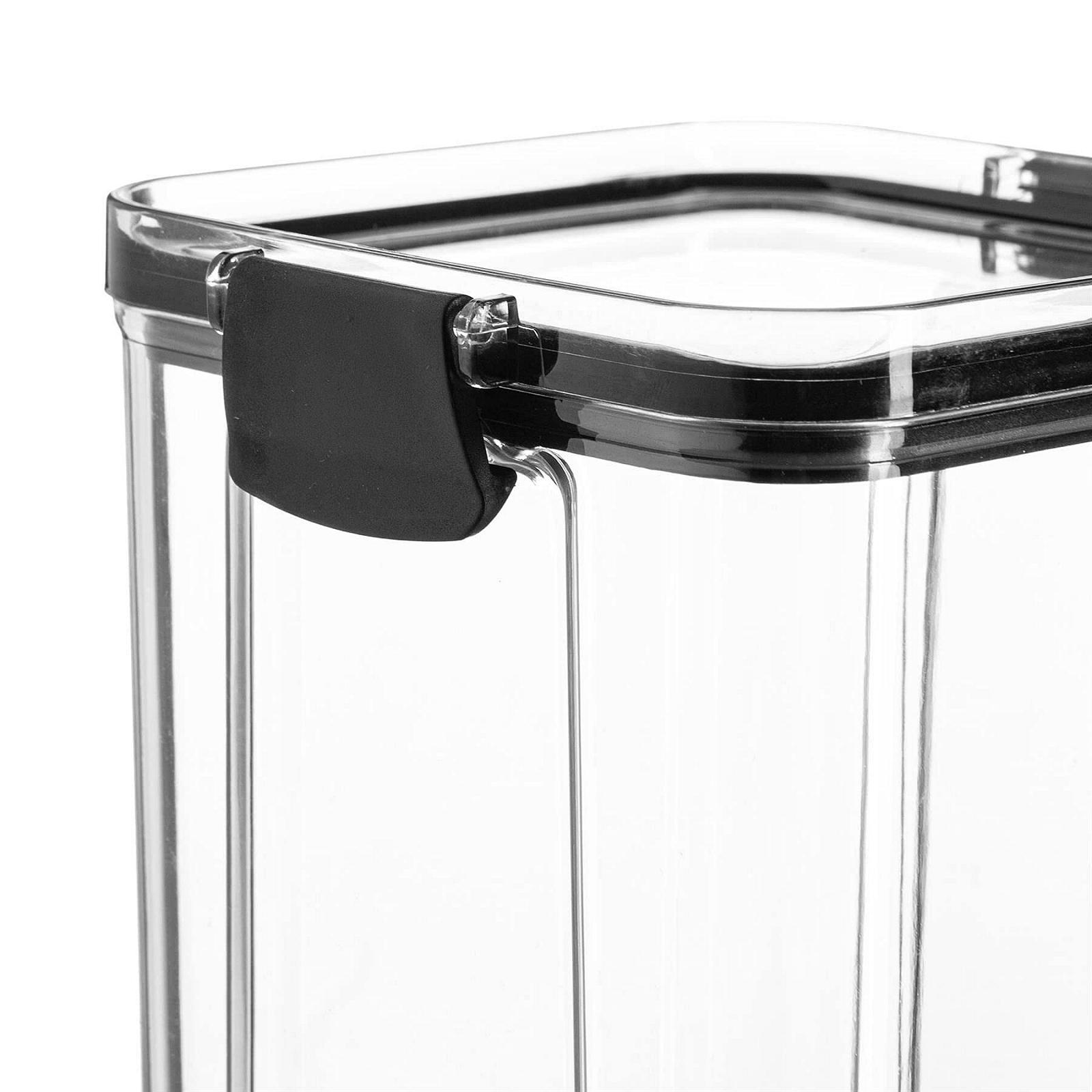 Ємності для зберігання Argon Tableware 1.8 л Набір із 3 шт. Прозорі Герметичні Багаторазові Штабельовані для заморозки ланч-бокси Чорний, фото №5 Ємності для зберігання Argon Tableware 1.8 л Набір із 3 шт. Прозорі Герметичні Багаторазові Штабельовані для заморозки ланч-бокси Чорний, фото №5