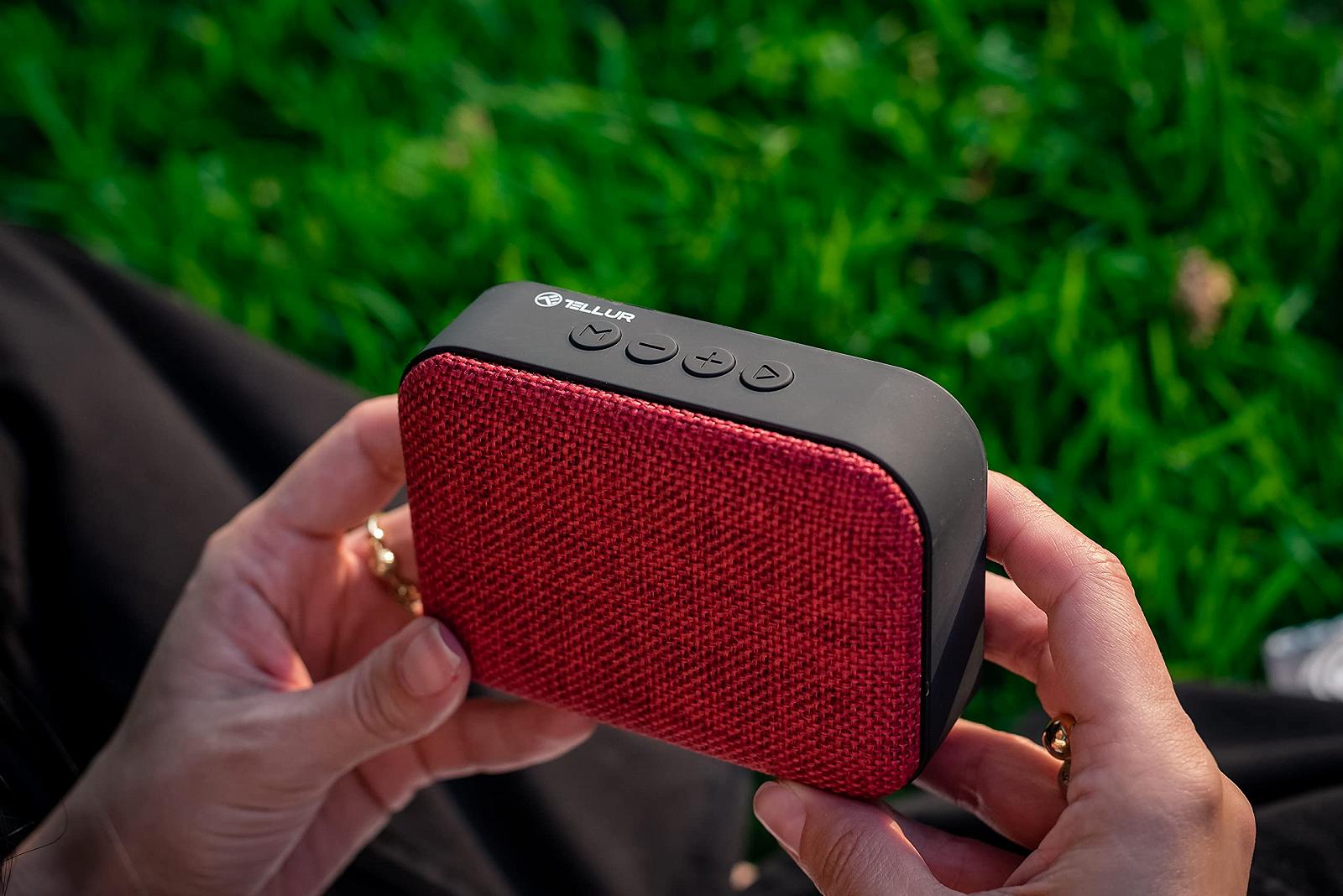 Портативна колонка TELLUR Callisto Bluetooth Маленький Компактний Музична шкатулка Bluetooth Радіо Червоний, фото №6