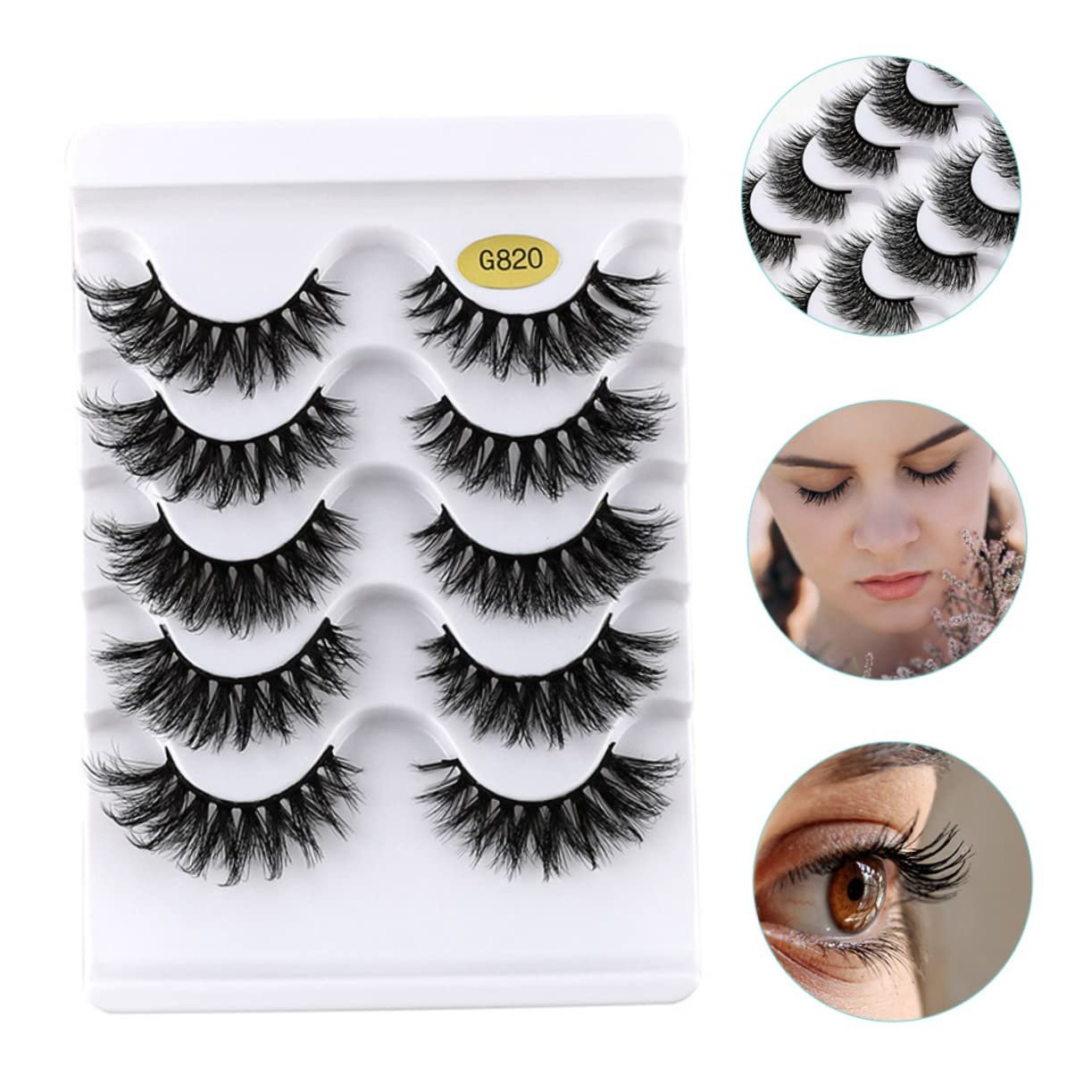 Накладні вії Angoily 25 пар 3D Чорні, фото №3