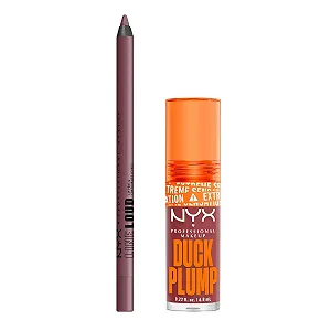 Набор Блеск для губ NYX Professional Makeup Duck Plump Lip Lacquer Mauve Out My Way + Карандаш для губ NYX Professional Makeup Line Loud 16 Magic Maker - Фото 1