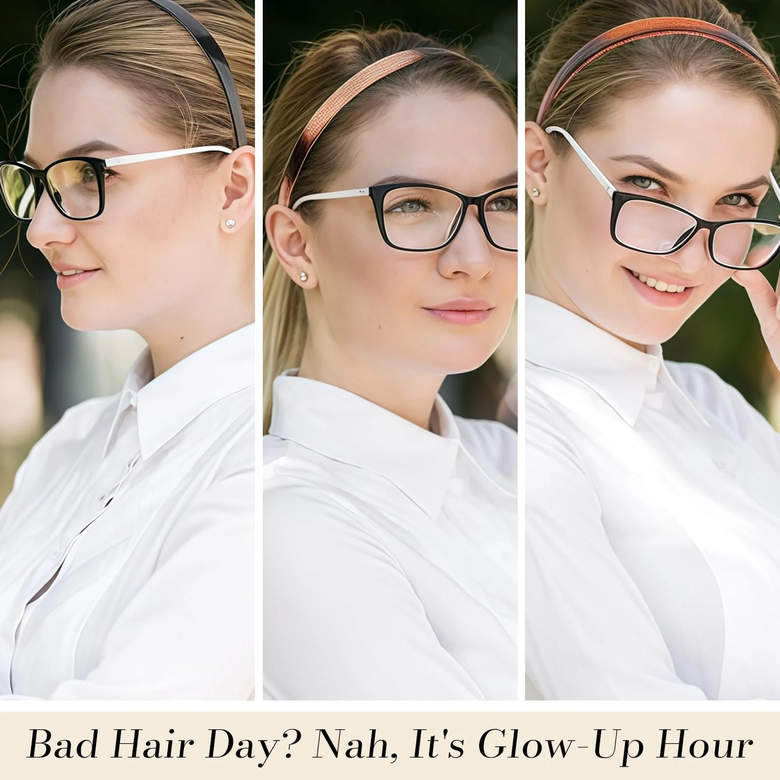Гнучкі обручі для волосся для тих, хто носить окуляри, фото №5 Гнучкі обручі для волосся для тих, хто носить окуляри, фото №5
