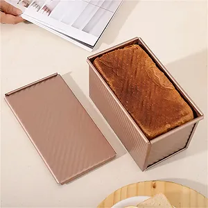 Форма для запікання Backform для тостів антипригарна з кришкою Rose L 1 шт synthetic.ua - Фото 1