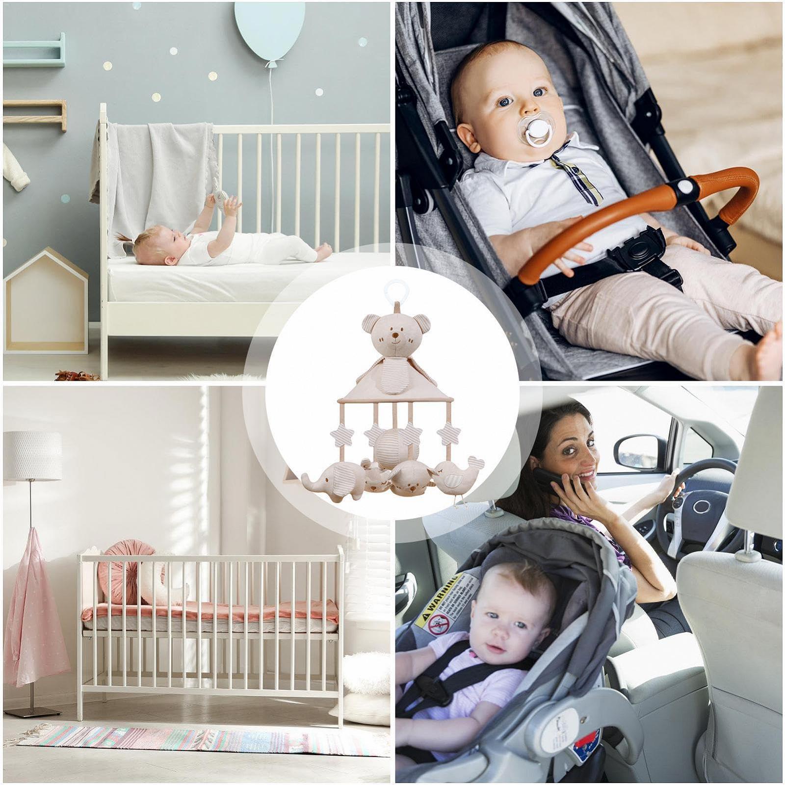 Мобиль Crib для девочек Музыкальный Мобиль Милый мобиль с животными Кожаный мобиль с успокаивающей колыбельной для девочек, фото №5