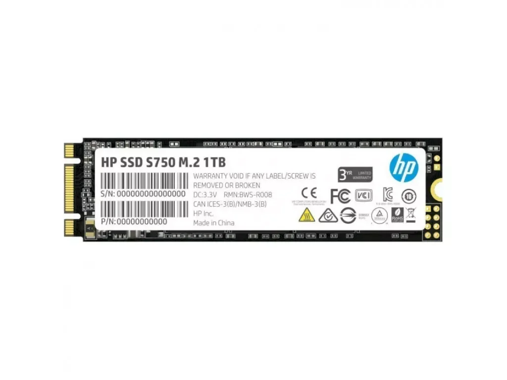Накопичувач SSD HP S750 M.2 2280 1TB (16L57AA), фото №1