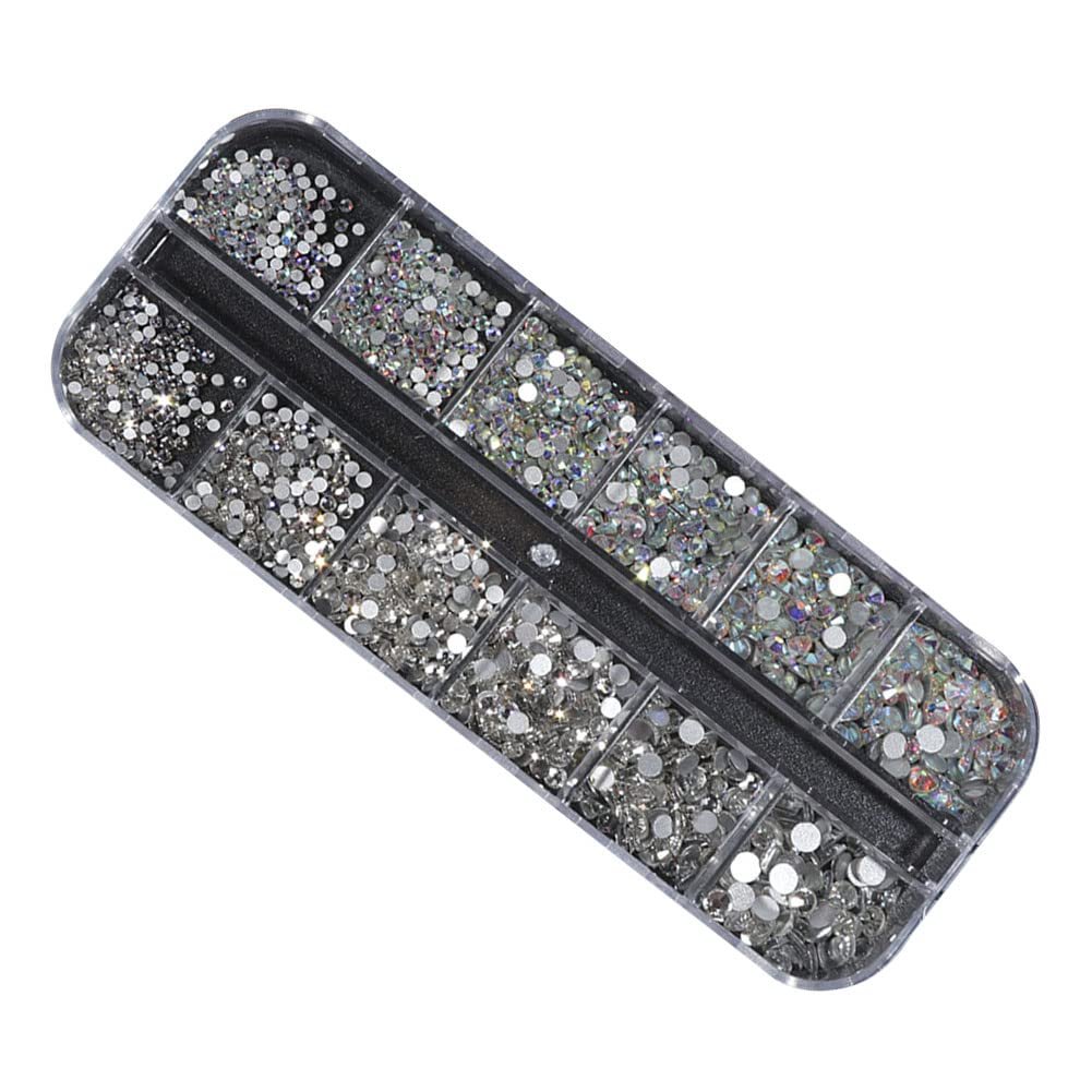 Стразы для ногтей круглые плоские AB смешанные кристаллы для ногтей для DIY рукоделия, фото №4