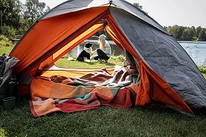 Покрывало Biederlack Тканый хлопковый Colour 220 x 240 см Разноцветный synthetic.ua - Фото 1