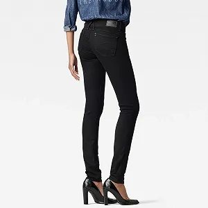 Жіночі джинси G‑STAR RAW Lynn Mid Skinny Slander Black - 27 synthetic.ua - Фото 1