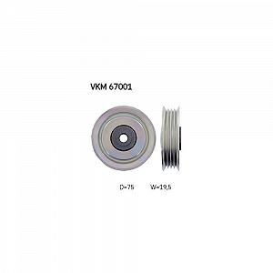 Ролик обводной/направляющий поликлинового ремня SKF VKM 67001 для DAIHATSU TOYOTA верхний - Фото 1