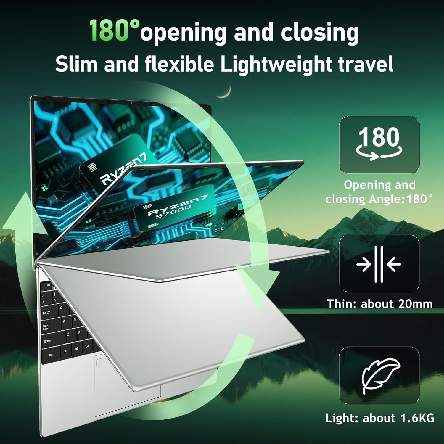 Ноутбук 15.6" FUNYET LAITMIN G5 Ryzen 7 5700U RAM 16GB SSD 512GB Windows 11 (UKR), фото №7