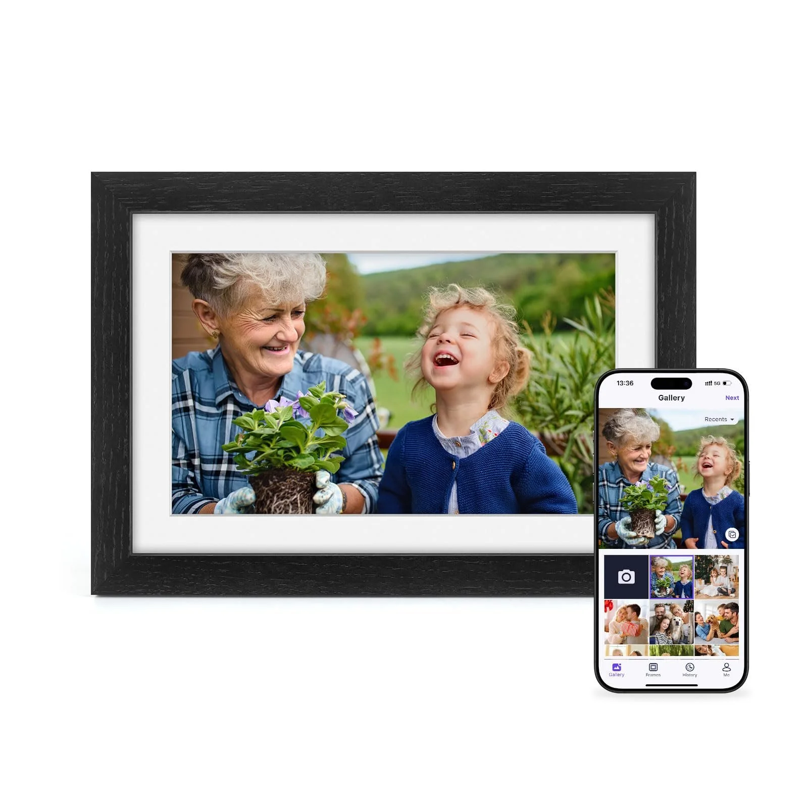Цифровая фоторамка Frameo WLAN 10.1" 1280 x 800 HD IPS Touchscreen 32 GB, фото №1