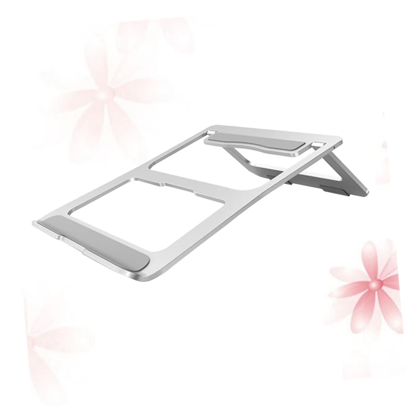 Підставка для ноутбука SOIMISS складана, з алюмінієвого сплаву, легка, мобільна, з нековзними накладками, вентильована, фото №1
