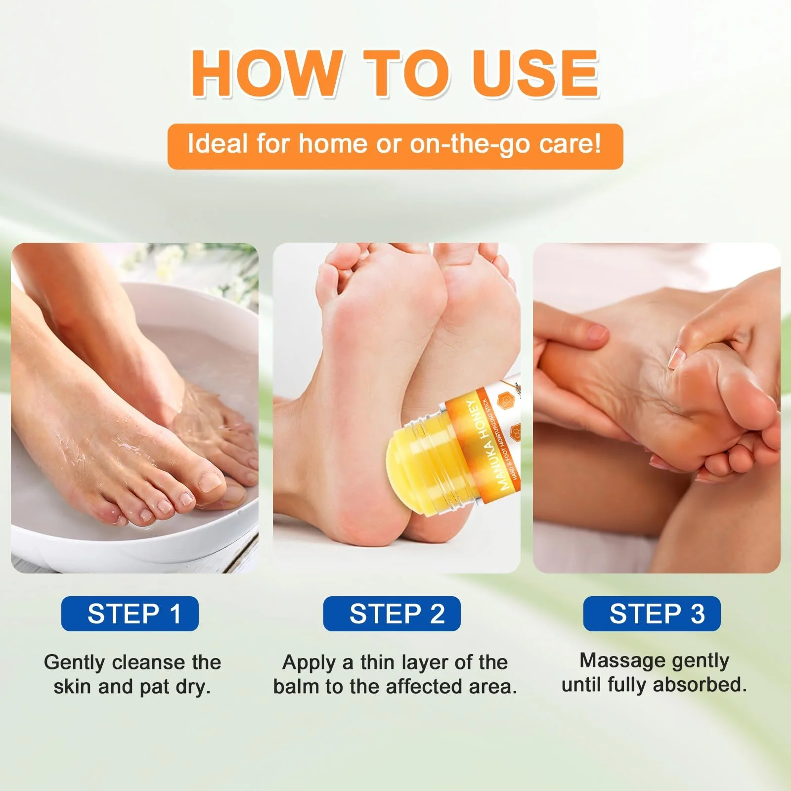 Набор кремов для ног с 60% мочевиной и медом Увлажняющий против трещин и зуда 2 шт., фото №7