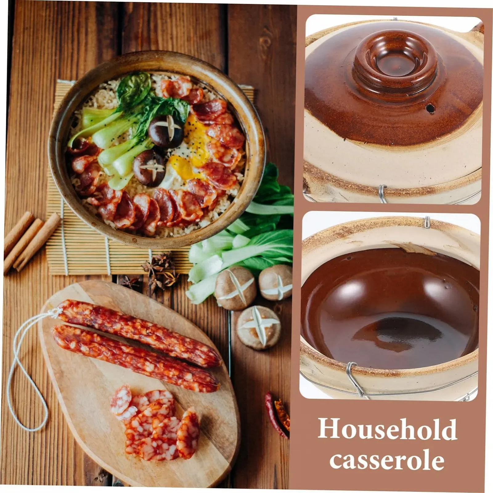 Кастрюля LABRIMP Глиняная с ручкой Антипригарная, фото №6