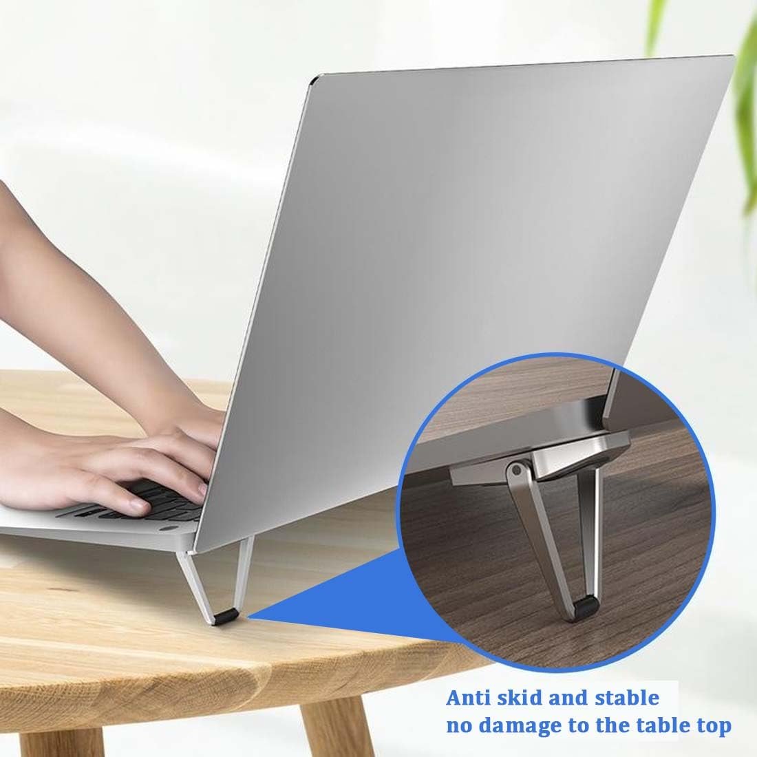 Підставка для ноутбука Mini Алюмінієва Охолоджуюча для клавіатури Ергономічна Легка для MacBook, Lenovo Планшетів та Ноутбуків, фото №5