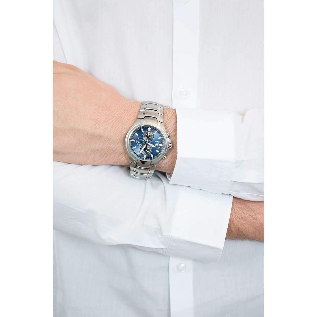 Годинник Citizen Eco-Drive Mens Chronograph з титановим ремінцем, фото №6