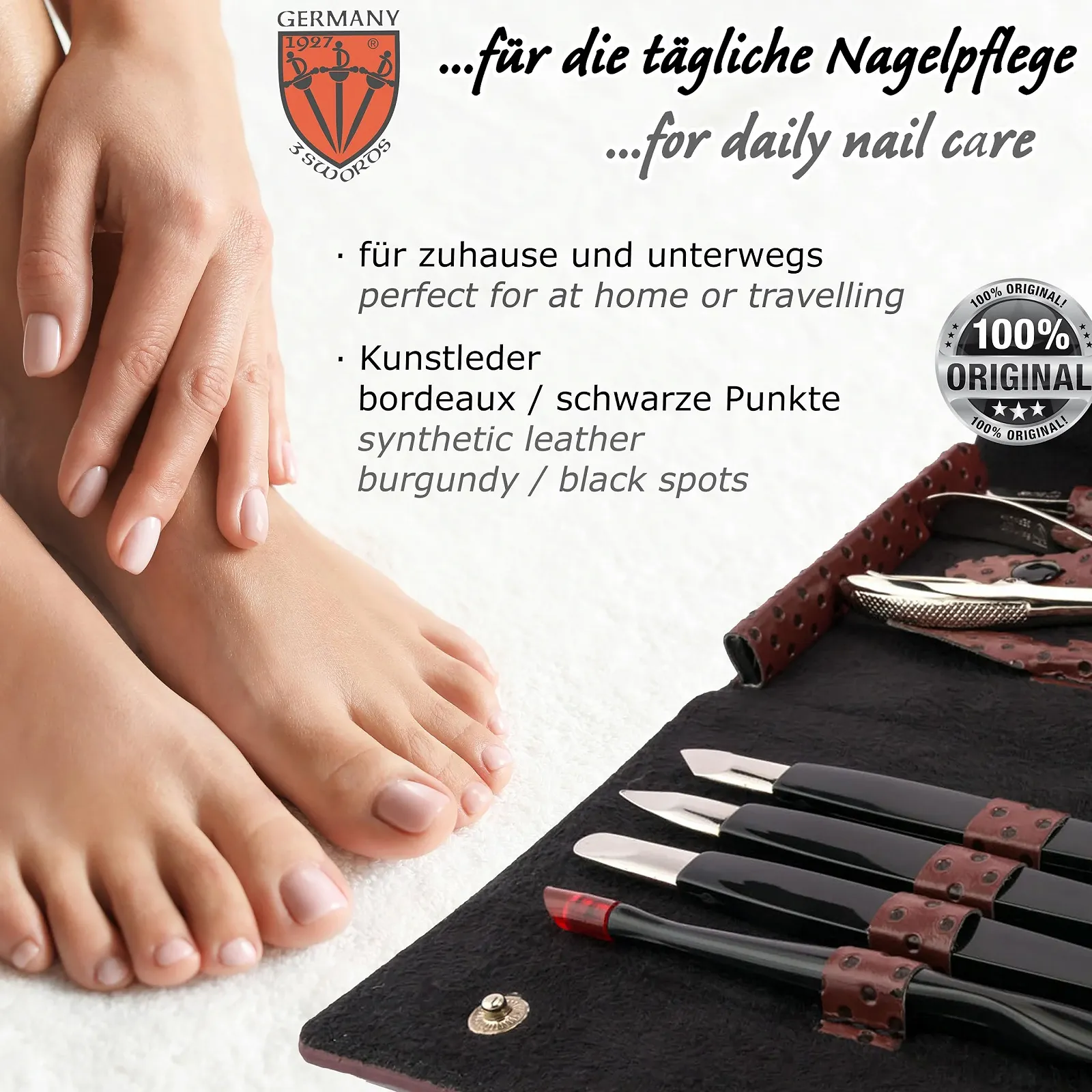 Набор для маникюра и педикюра THREE SWORDS 9 предметов, фото №5