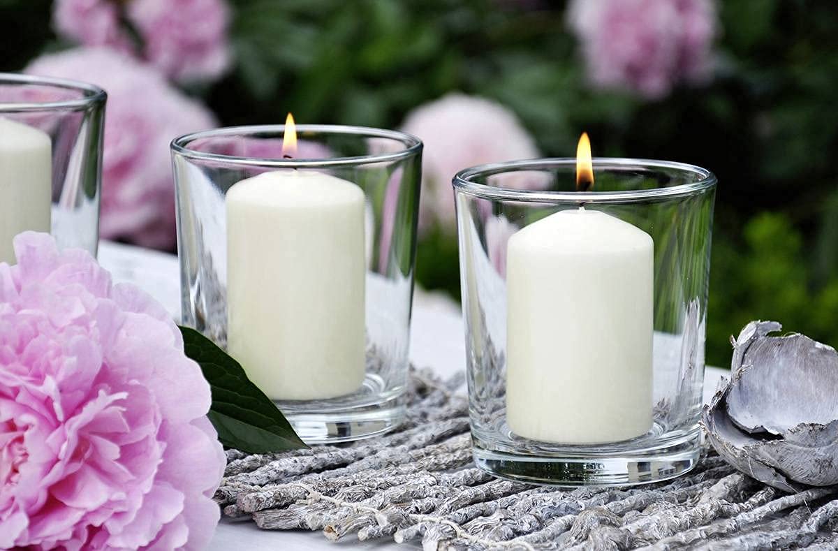 Свечи Müller Некрашенные Колонновые Свечи - Набор из 6 Шт. в Массе - 6,8 х 11 см - 35 Часов Долговечные Декоративные Свечи - Без Подтеков Воск, фото №3