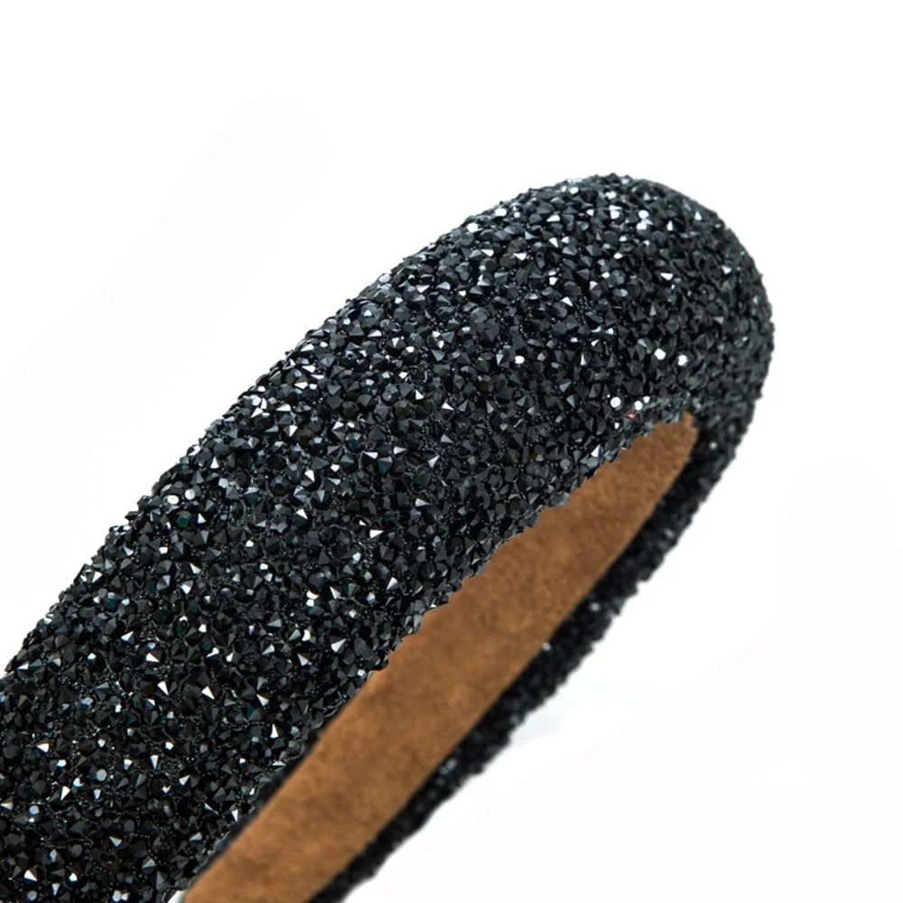 Обруч Еластичний з широкою обробкою Стразами та блискітками, фото №9