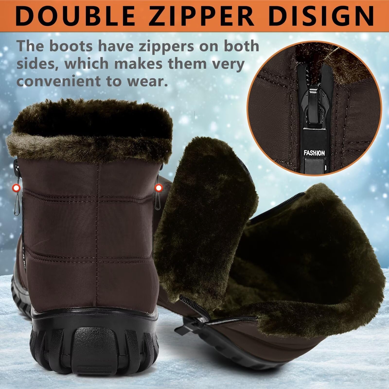 Мужские зимние ботинки CHDDHX утепленные, фото №6