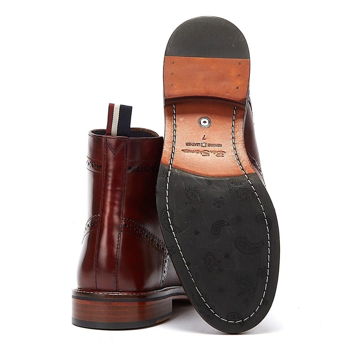 Ботинки Ben Sherman Alfred Brogue Мужские Красная Кожа, фото №4