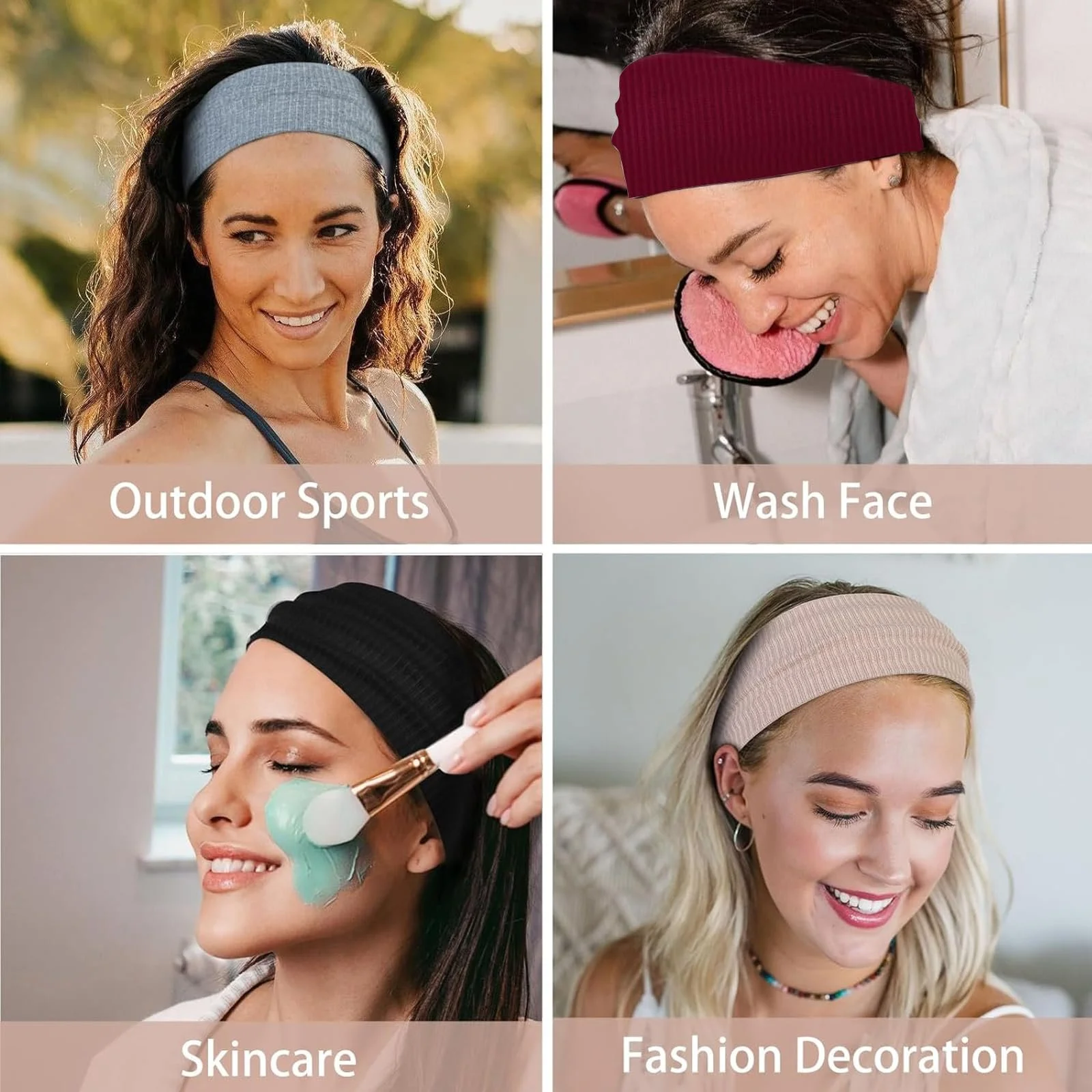 Спортивна Пов'язка на Голову Тонка для Волосся для Занять Спортом Йогою, фото №7