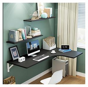 Подвесной Настенный Стол для Ноутбука Деревянный Откидной Стол Murphy Складной стол, экономящий пространство, Настенный Складной Стол, Черный, 80 * 70 * 50 см - Фото 1