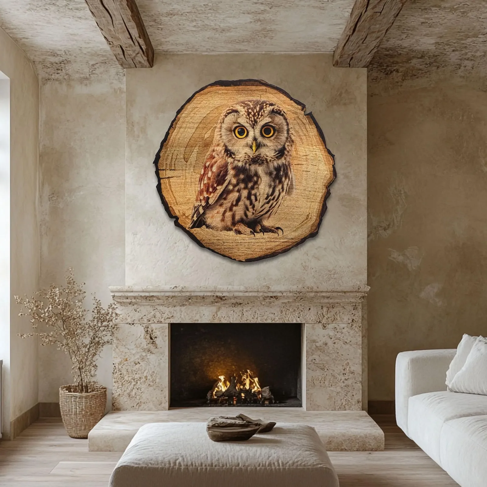 Картина настінна DRO Design Сова 30 см Рустикальна Вінтажний стиль Декор під дерево, фото №6