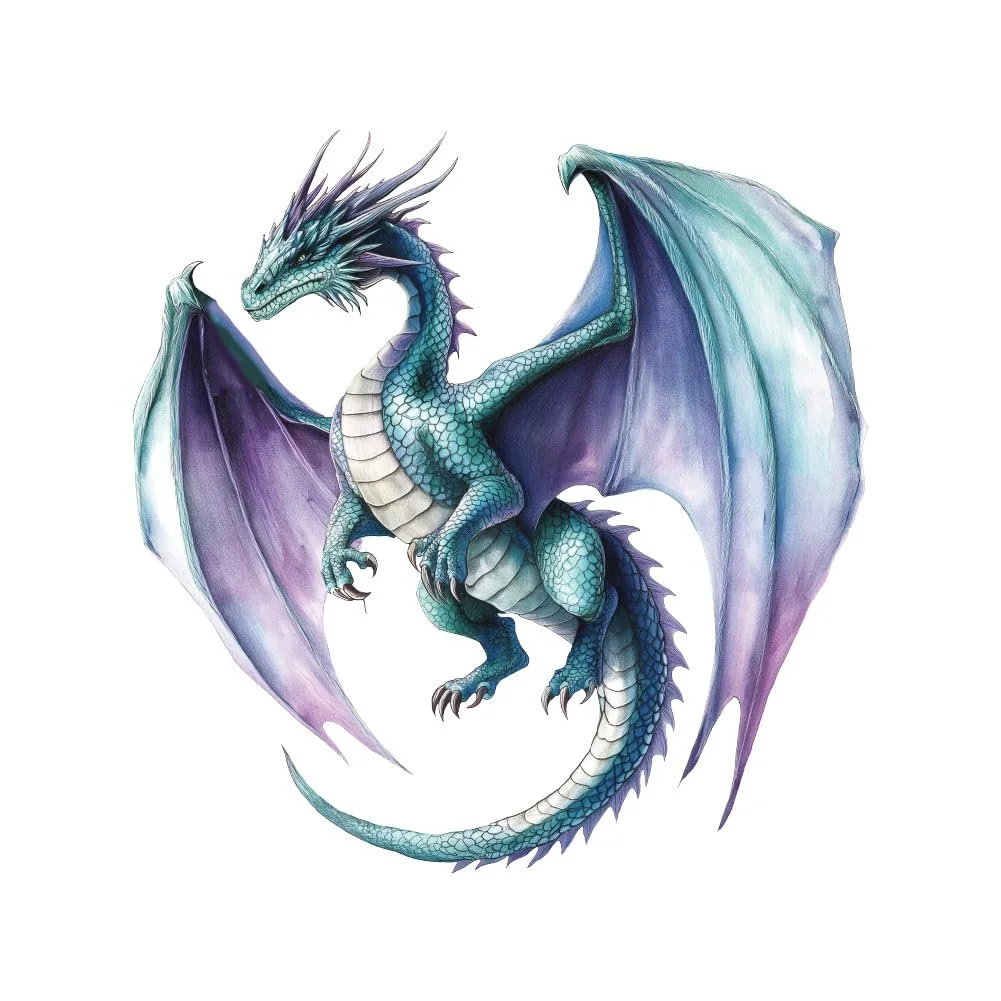 Наклейка на стіну SUPERDANT Дракон Велика Кольорова, фото №3