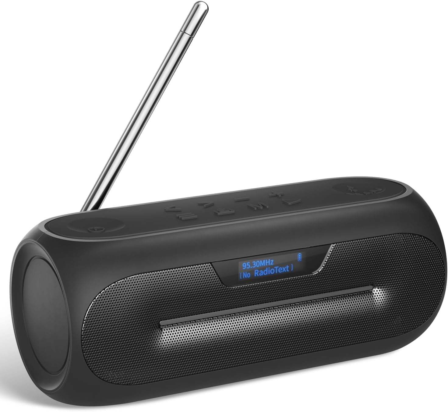 Колонка RIENOK DAB+ Bluetooth Music Box FM Radio Box DAB 12h з акумулятором 2,000 мАг AUX Type-C Чорний, фото №1