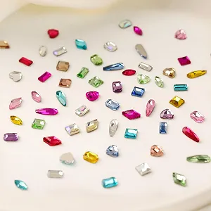 Стразы для ногтей Разные формы и размеры 460 шт разноцветные synthetic.ua - Фото 1