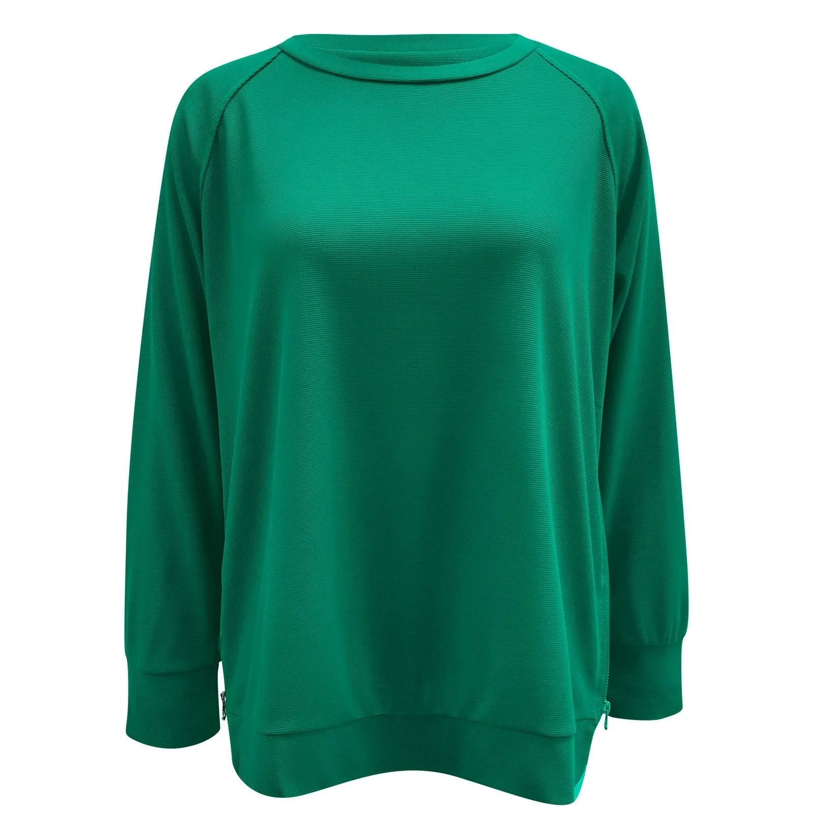 Толстовка женская с круглым вырезом, длинными рукавами, фото №4