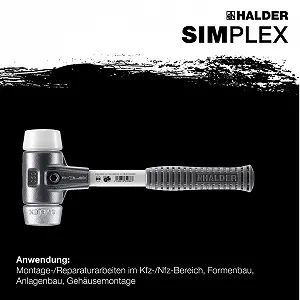 Киянка Halder 3779050 50 мм Скловолоконна рукоятка Багатоколірний synthetic.ua - Фото 1