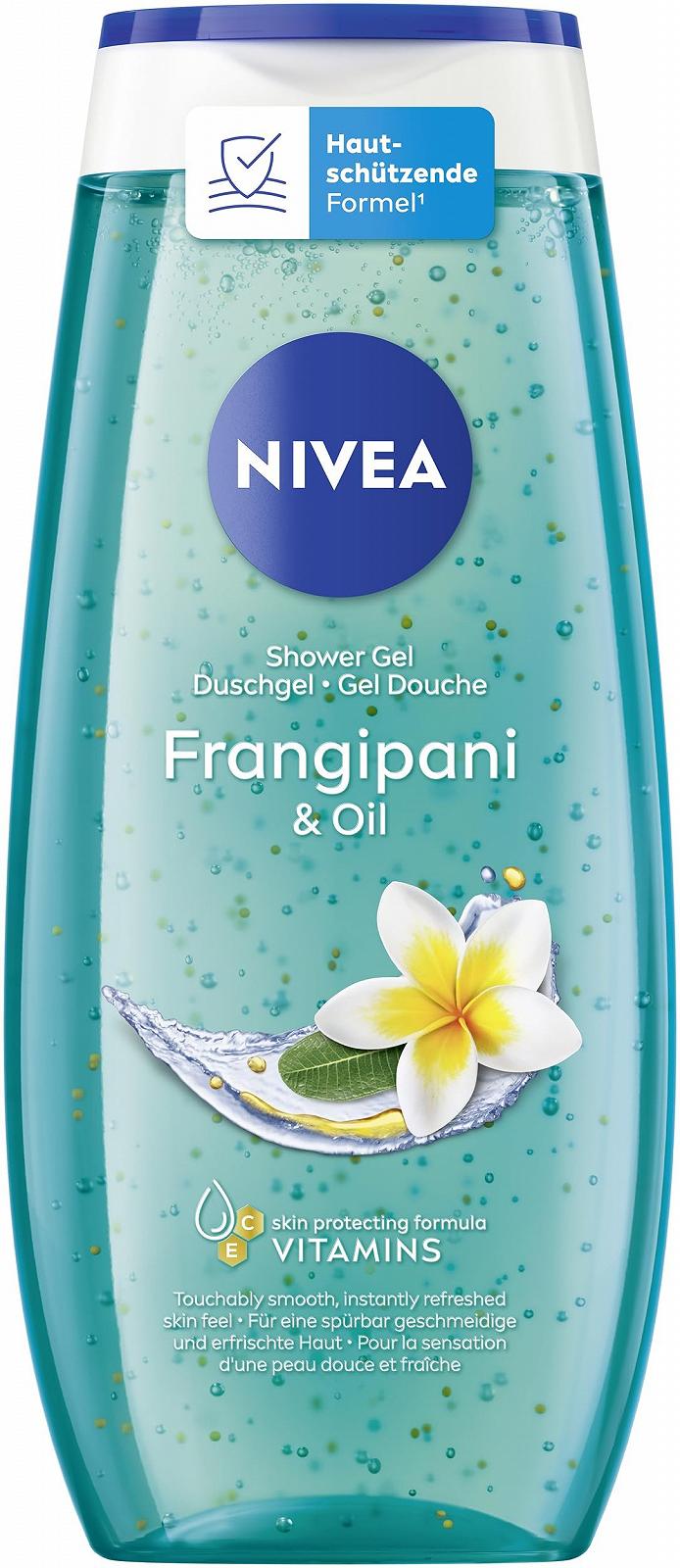 Гель для душа NIVEA Frangipani & Oil с масляными гранулами и ароматом франжипани 250 мл, фото №1