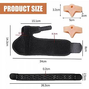 Комплект для корекції Hallux Valgus з 2 силіконовими роздільниками для пальців, захистом для пальців synthetic.ua - Фото 1