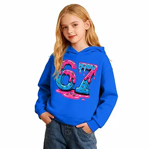 Худи с мемом 67 Six Seven для мальчиков, толстовка с длинными рукавами и капюшоном, удобные свитшоты с узором 67, новинка, уличная одежда, модный джемпер для девочек и мальчиков - Фото 1