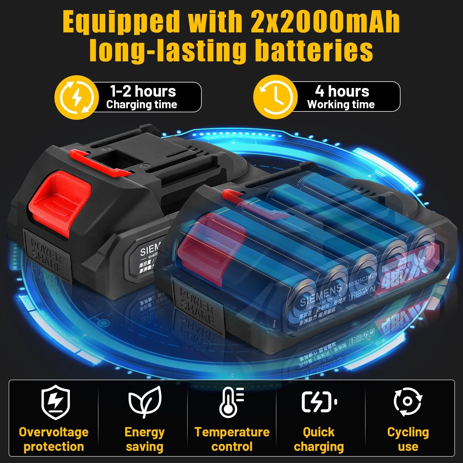 Акумуляторні садові ножиці для обрізки 40 мм, фото №5