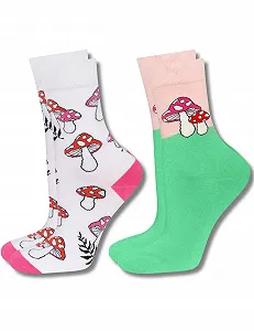 Носки soxo Pilze Мужские Забавные подарки для женщин Собиратели грибов Хлопковые носки 2 размера 1-4 пары - Фото 1