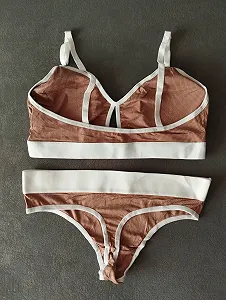 Хлопковый бежевый женский комплект рубчик цена на synthetic.ua - Фото 1 Хлопковый бежевый женский комплект рубчик synthetic.ua - Фото 1