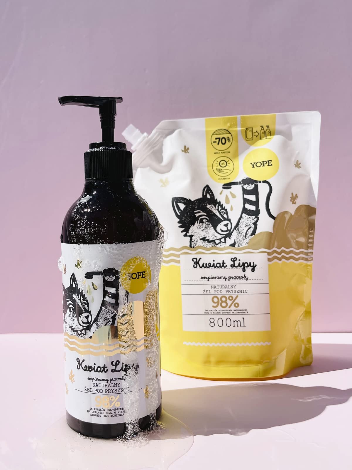 Гель для душа YOPE Refill Lime Flower 800 мл, фото №5