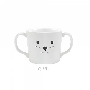 Детский набор для какао Holst Porzellan KID 004 UTA Mausi Bear, 2 предмета, фарфор, белый synthetic.ua - Фото 1