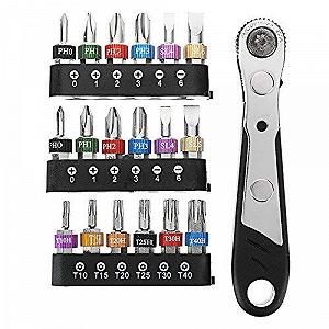 Набір викруток 19 предметів багатофункціональний з гнучким бітами - Фото 1