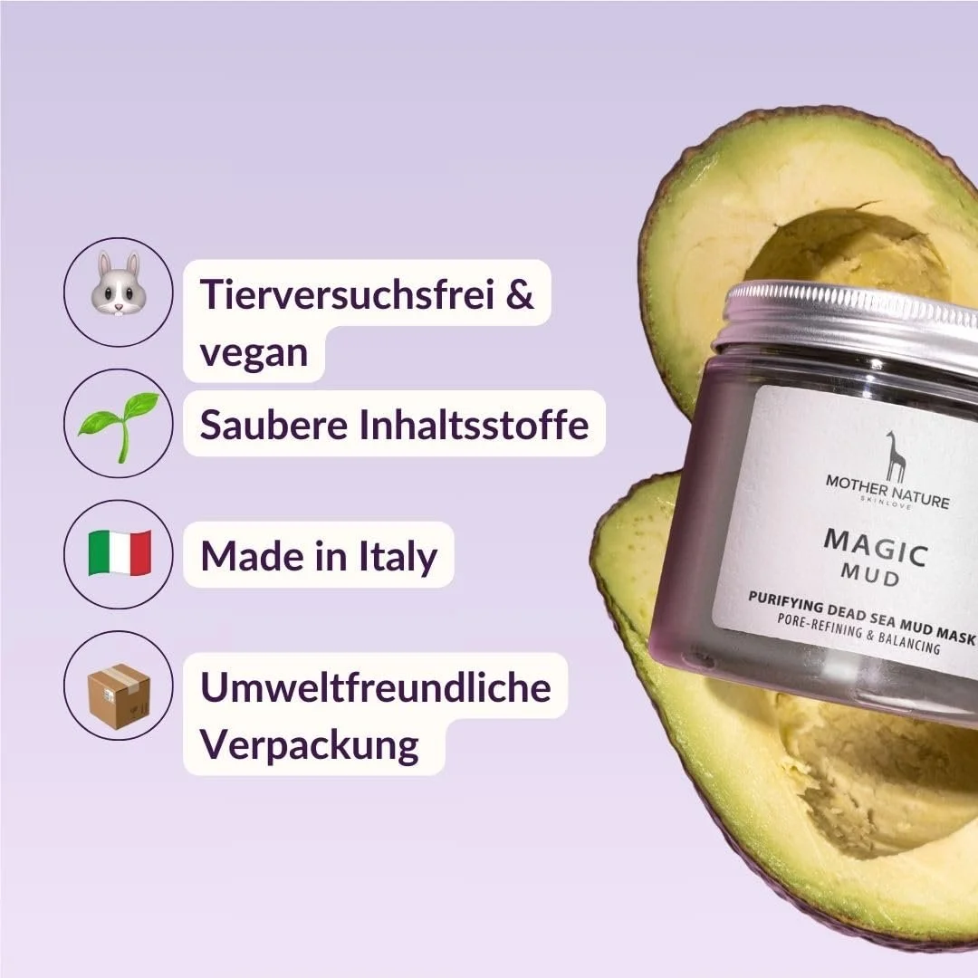 Маска для обличчя з грязi Мертвого моря Mother Nature для догляду за сухою та проблемною шкірою, 250 грам, антивікова маска, фото №8 Маска для обличчя з грязi Мертвого моря Mother Nature для догляду за сухою та проблемною шкірою, 250 грам, антивікова маска, фото №8