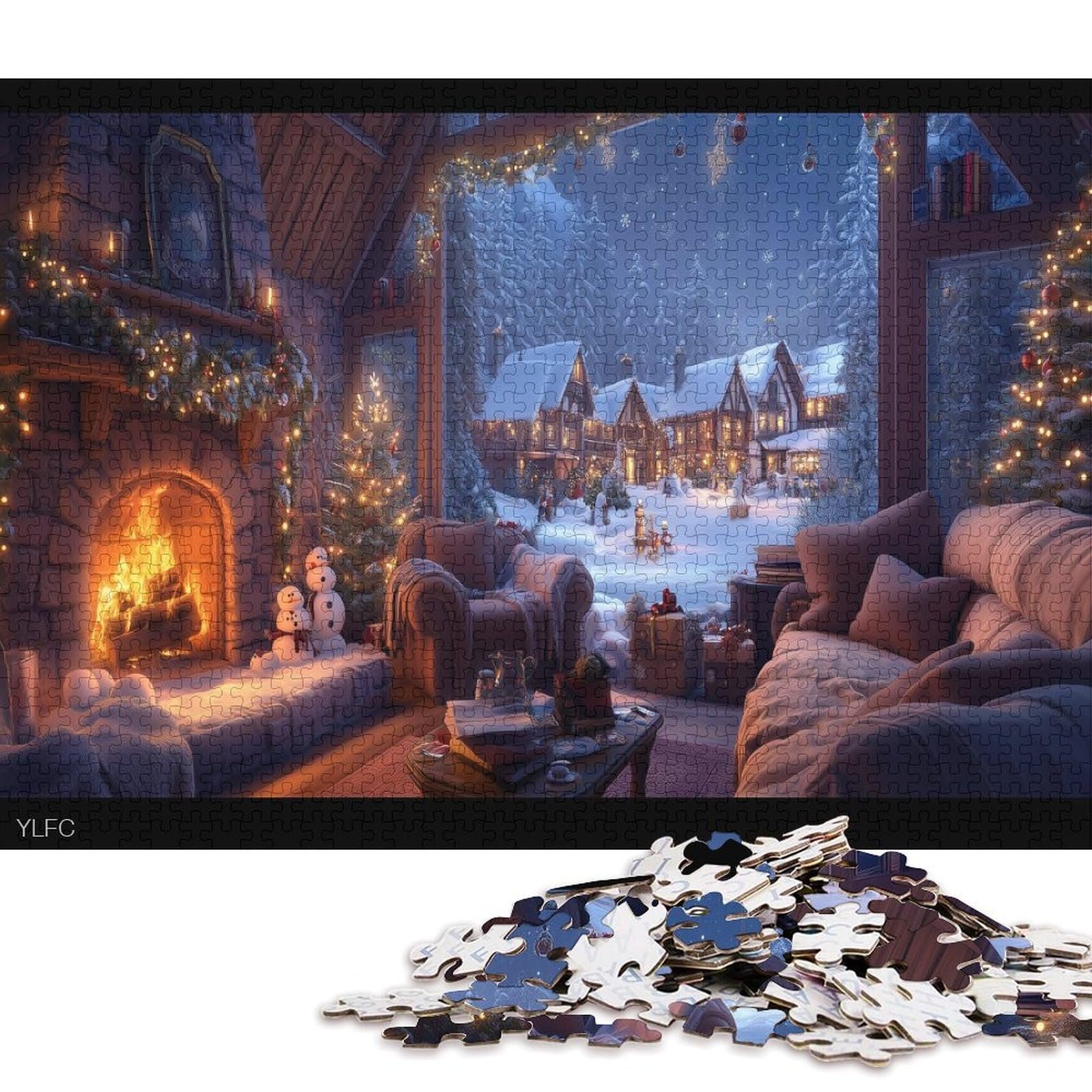 Різдвяний пазл 1000 елементів Казкова історія дерев’яний 75 x 50 см, фото №8