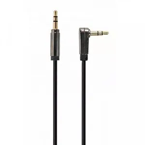 Кабель мультимедийный Jack 3.5mm M to 1.0m угловой Cablexpert (CCAPB-444L-1M) - Фото 1