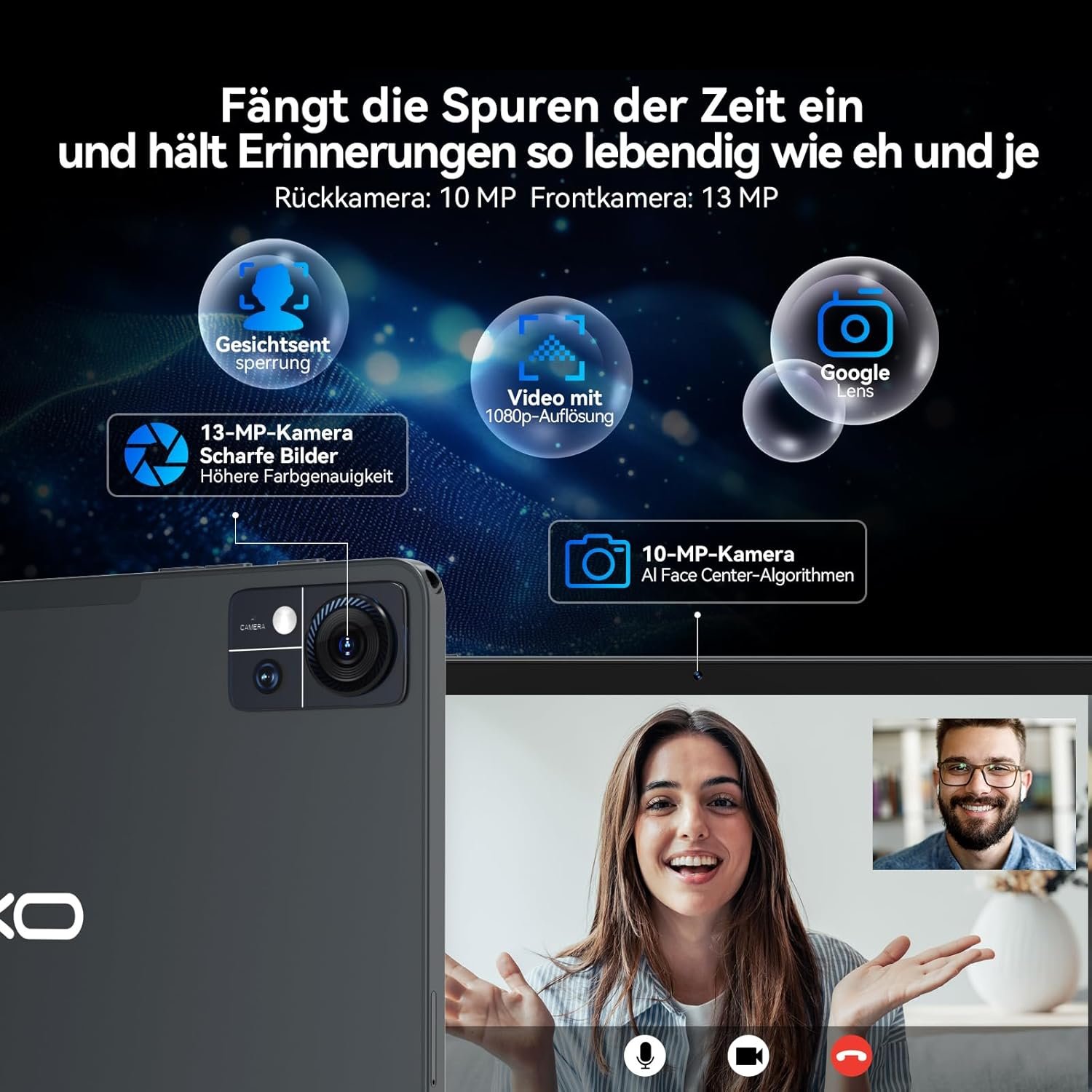 Планшет 11" Full HD ZONKO D126 (8+8)/128Gb 4G 2-SIM 8 ядер Android 14 8000 mAh Сірий, фото №7