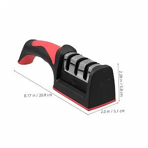 Точилка для ножів LIFKOME ручна триступенева з нержавіючої сталі synthetic.ua - Фото 1